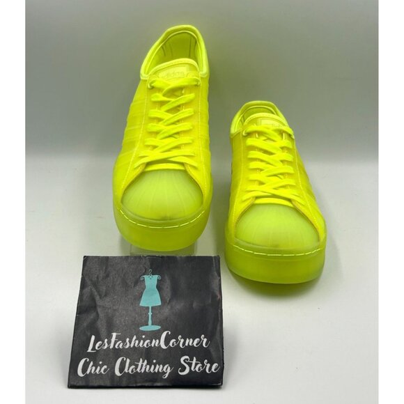 Adidas Superstar Women's Jelly Solar Yellow Platform Sneakers Sz 8.5 Wo's 3261 - Picture 2 of 16